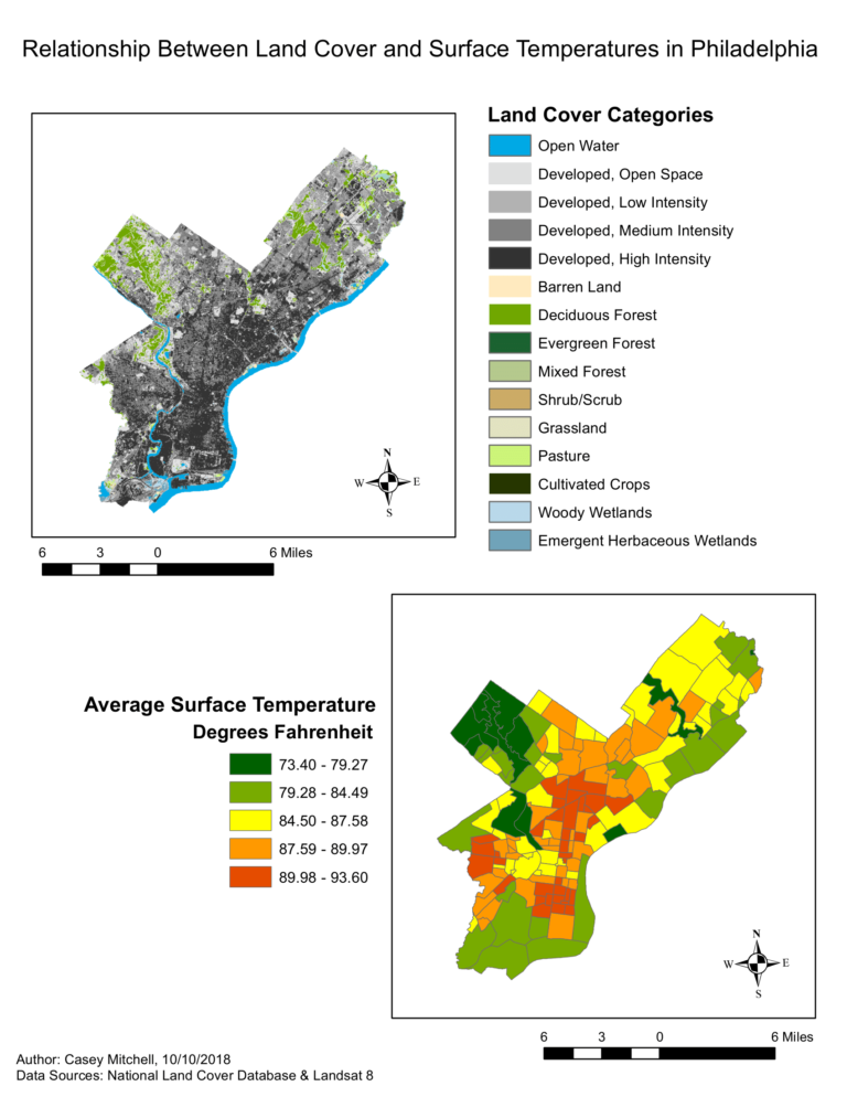 Relationship Between Land Cover and Surface Temperatures in Philadelphia